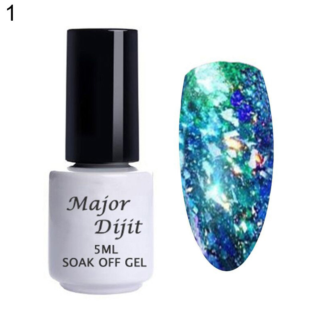 5ml Women Finger Nail Art Gel Polish Glittering UV LED Lacquer Soak Off Varnish