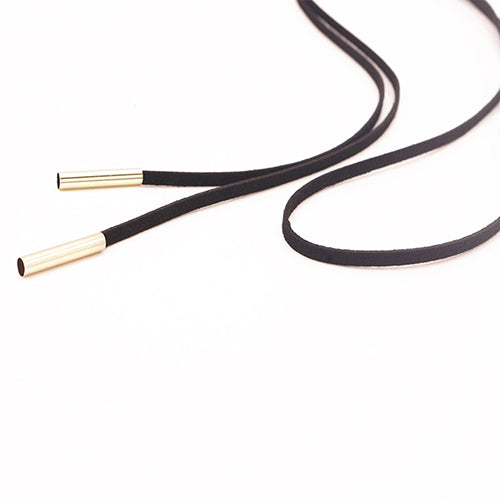 Punk Women Boho Fannel Rope Tube Pandent Choker Long Necklace Gothic Jewelry