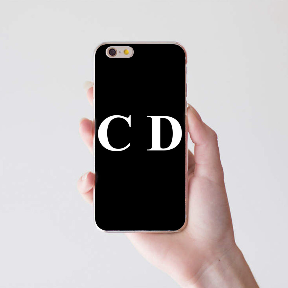 Stylish CD Letter Print Phone Case Cover for iPhone 7 Plus Samsung Galaxy S6 S5