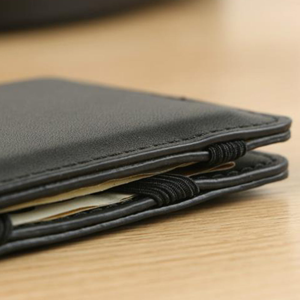 Men's Faux Leather Money Clip ID Credit Card Holder Business Pocket Wallet Purse