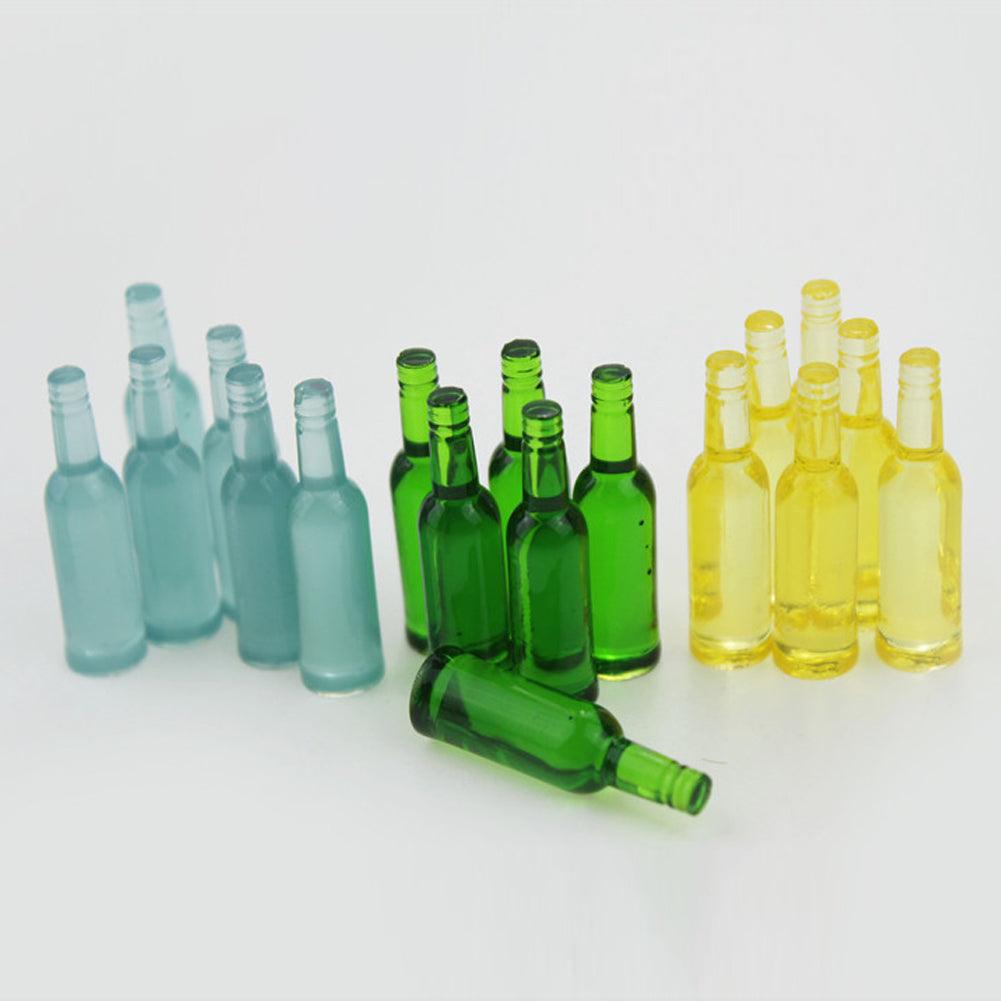 6Pcs Dollhouse Miniature Beer Bottle Dining Drinks Simulation Kitchen Toy Gift