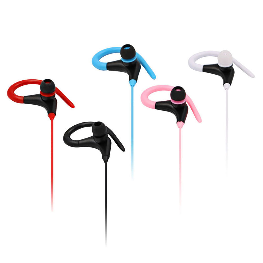 Sport Running Jogging Earphone Earhook Stereo Headphone with Mic for Cell Phone