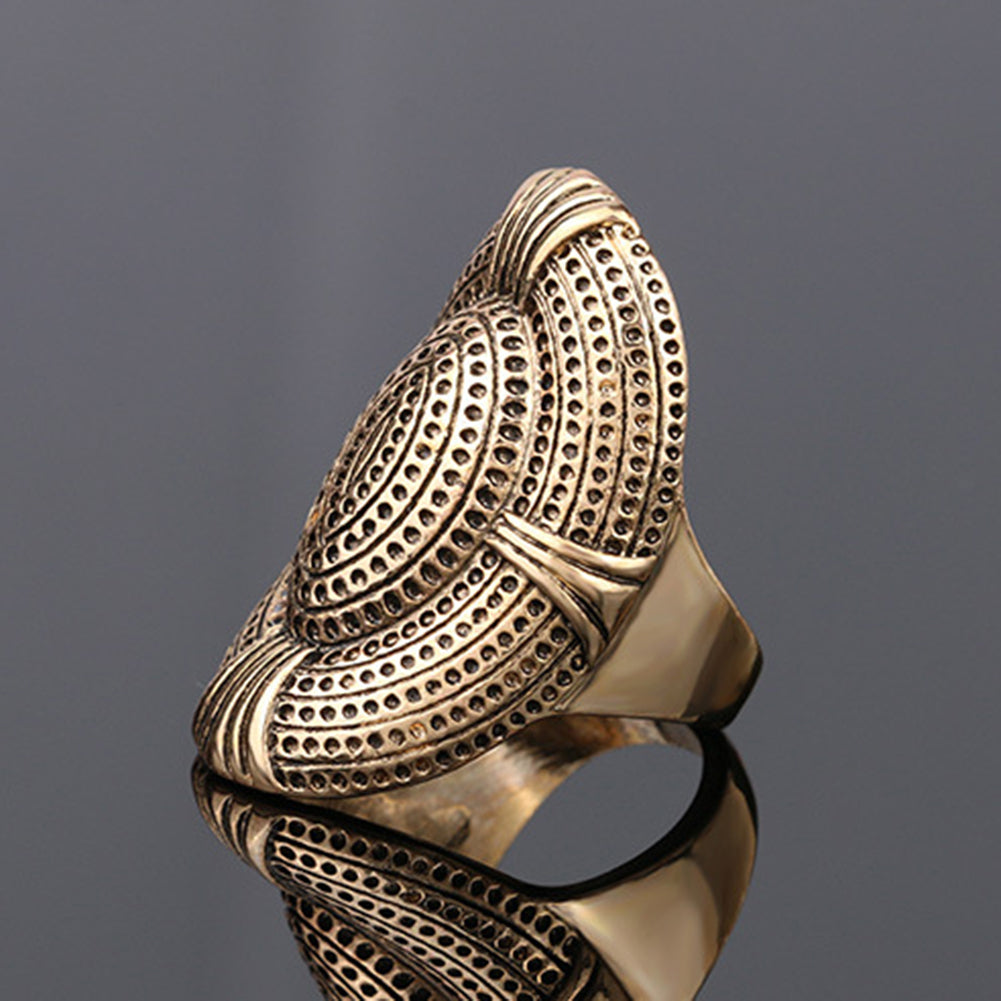 Creative Exaggerate Mesh Holes Design Alloy Finger Ring Men Women Jewelry Gift