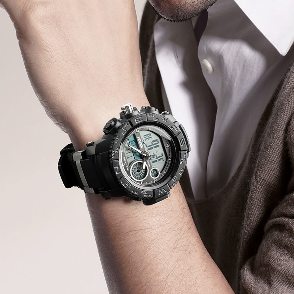 Fashion Sports Waterproof Dual Time Digital Analog Luminous Wrist Watch Gift