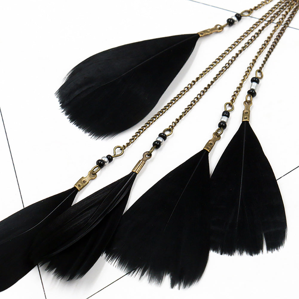Bohemian Fashion Women Feather Tassel Hook Earrings Seaside Holiday Jewelry Gift