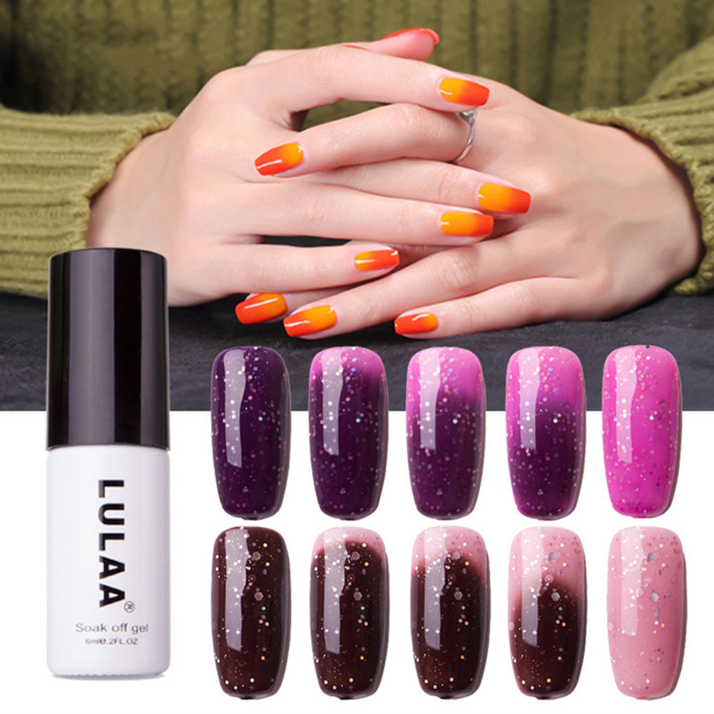 6ml Color Change Long-lasting Soak Off UV LED Nail Gel Art Polish DIY Manicure