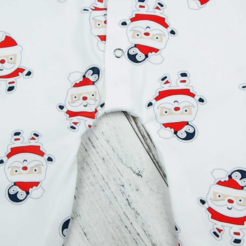 Cartoon Baby Santa Claus Long Sleeve Romper Christmas One-piece Jumpsuit