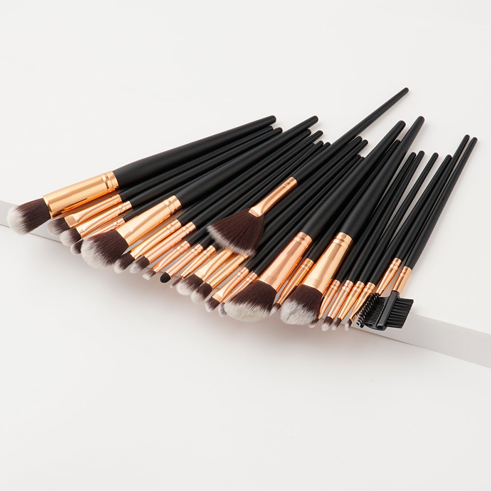 24Pcs Pro Makeup Foundation Powder Eye Shadow Liner Lip Nose Brushes Set Beauty