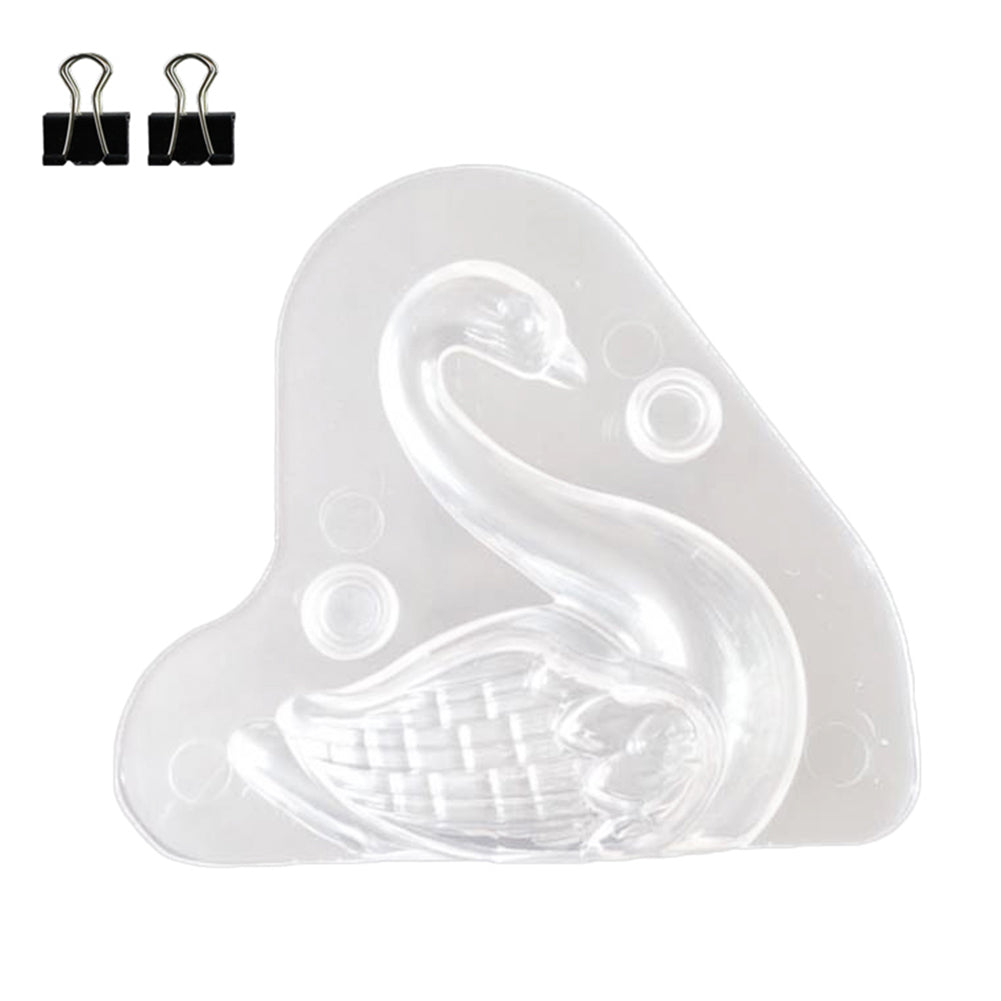 3D Swan Shaped Plastic Chocolate Mold Jelly Cake Decorating Baking Tool Mould