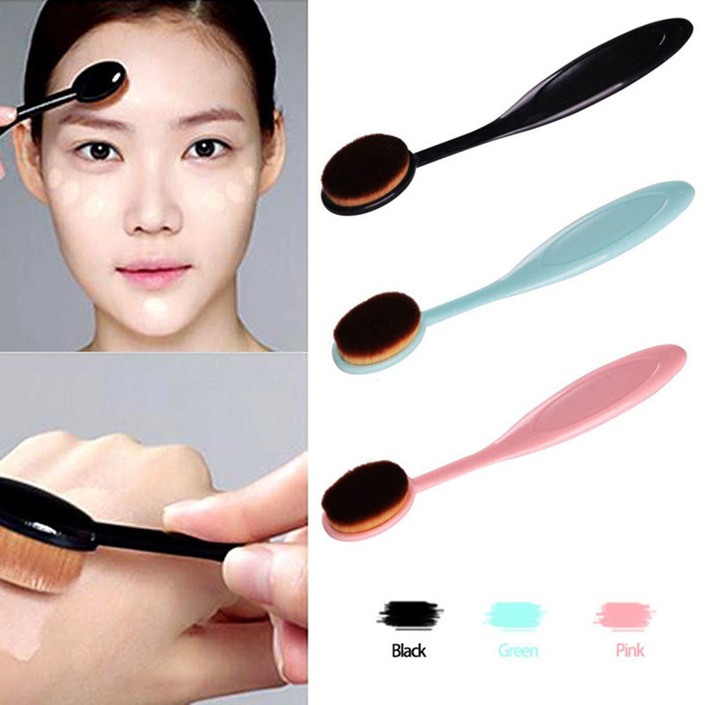 MAANGE Oval Curved Tool Brush Toothbrush Style Makeup Blush Brushes Foundation