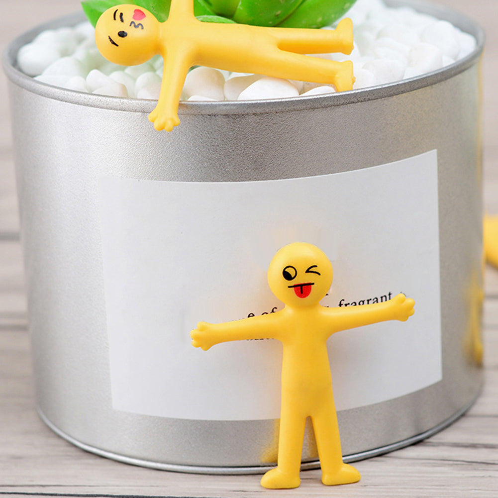 5Pcs Novelty Cute Emoji Doll Stretch Decompression Squeeze Stress Relief Toy