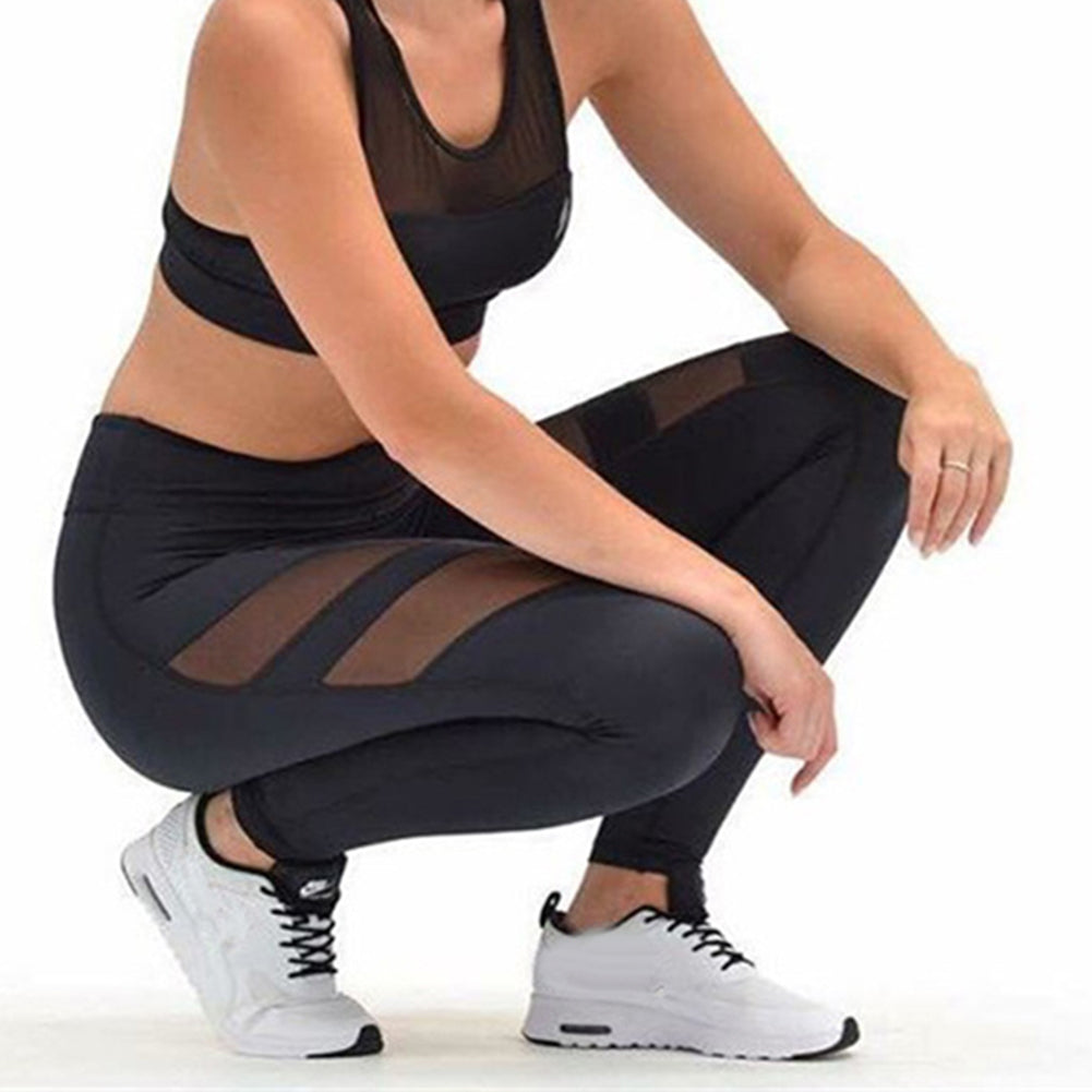 Women Sexy Yoga Fitness Leggings Running Gym Slim Stretch Sports Pants Trousers