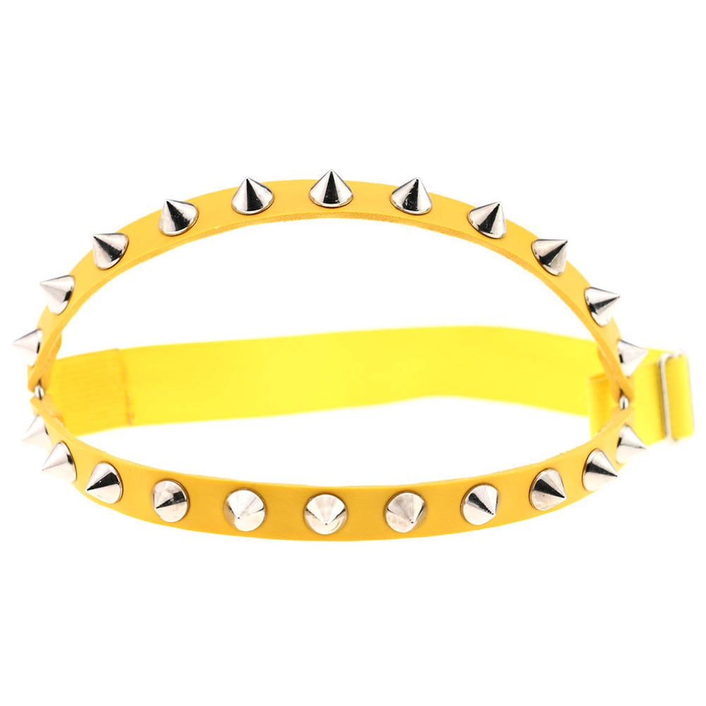 Fashion Punk Women Faux Leather Rivet Spike Sexy Leg Ring Stocking Body Jewelry