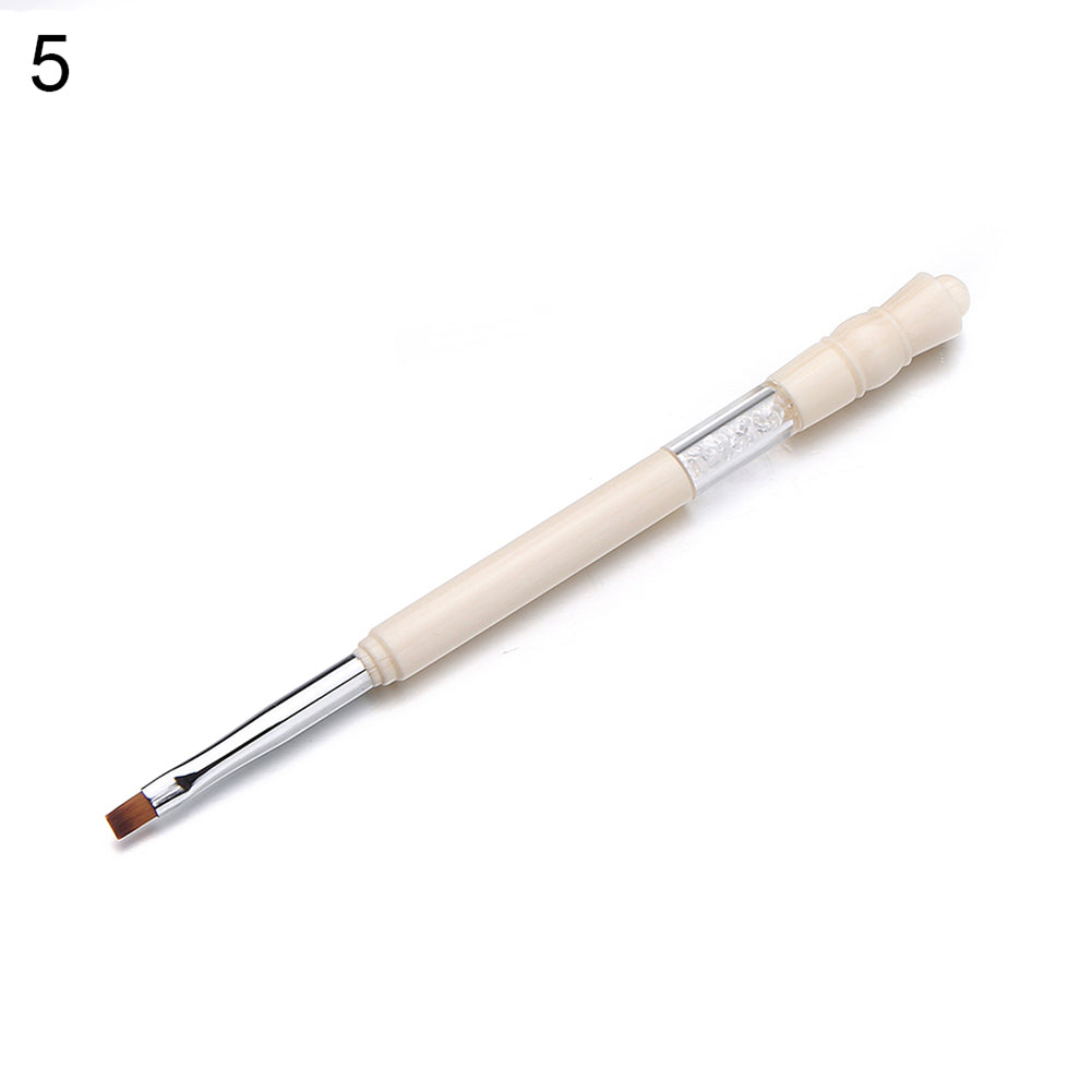 Nail Art UV Gel Clear Faux Crystal Detail Liner Painting Drawing Pen Brush Tool