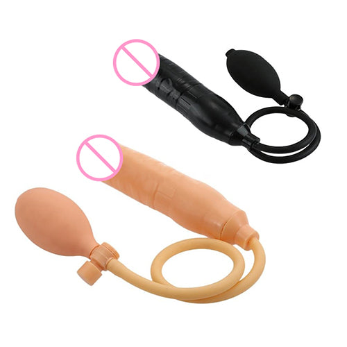 Smooth Inflatable Dildo Pump Sexy Toy Butt Plug Blow Up Health Care Product