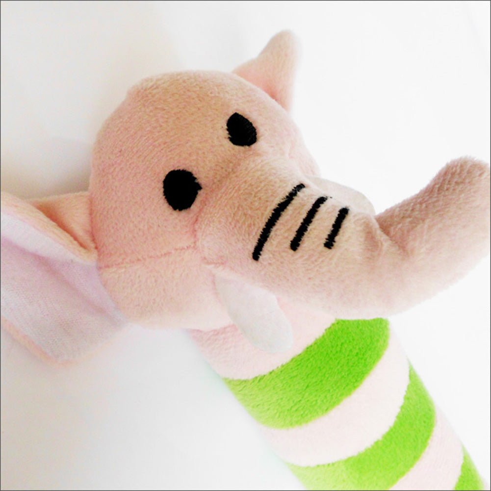 Pet Puppy Cat Dog Chew Bite Toy Elephant Hippo Pattern Teething Plush Toy