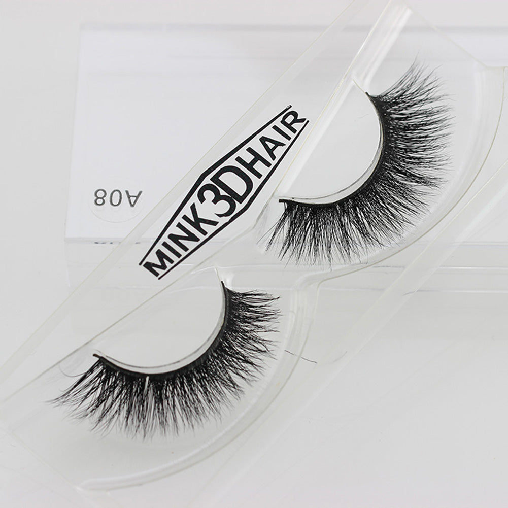 1Pair Lady Thick Black Long 3D False Eyelashes Soft Eye Lashes Extension Make up