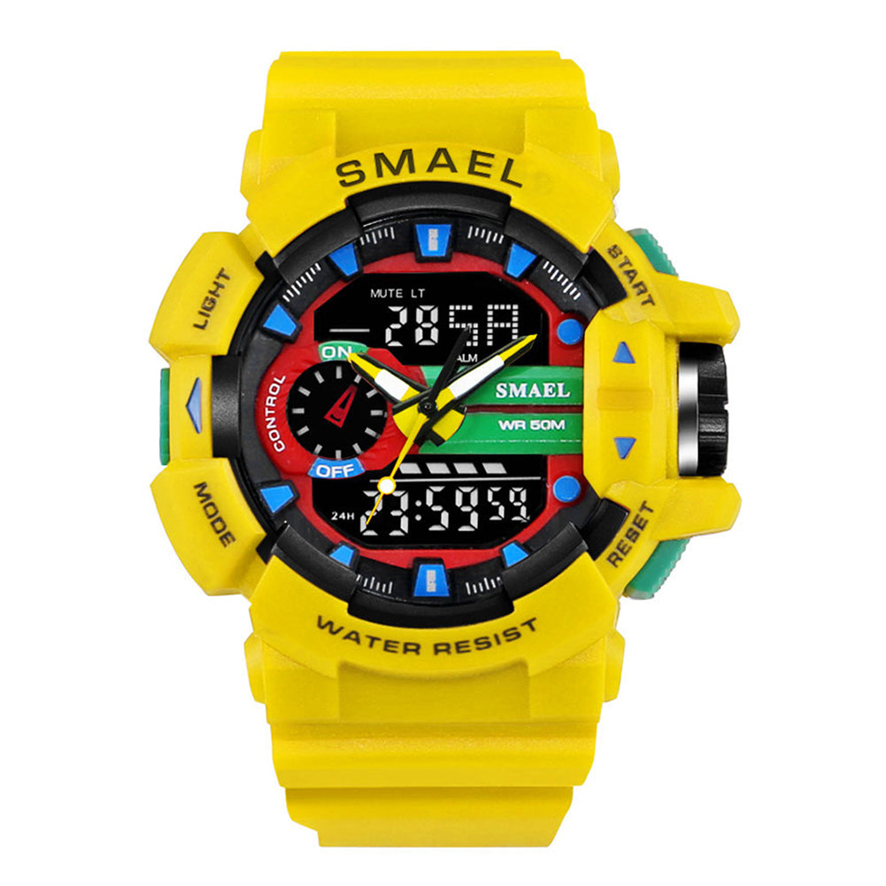 Fashion Men Sport Waterproof Shockproof Dual Display LED Digital Wrist Watch
