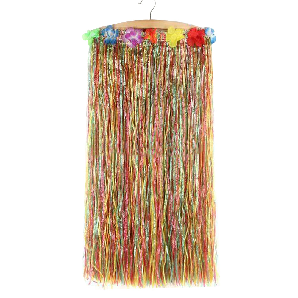 60/80cm Hawaiian Hula Grass Flower Party Dress Skirt Beach Dance Adult Costume