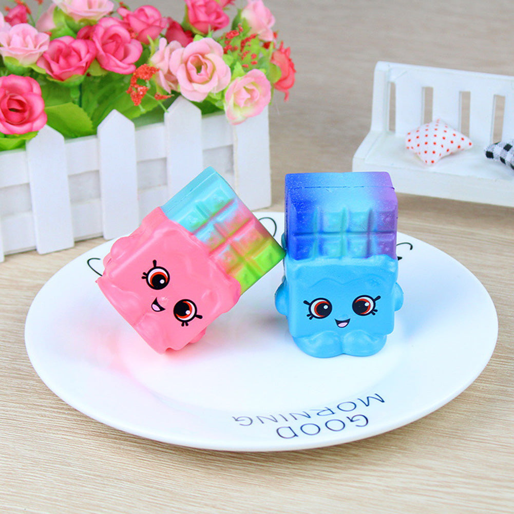 2Pcs Squishy Slow Rising Galaxy Broccoli Cake Stress Reliever Kids Squeeze Toys