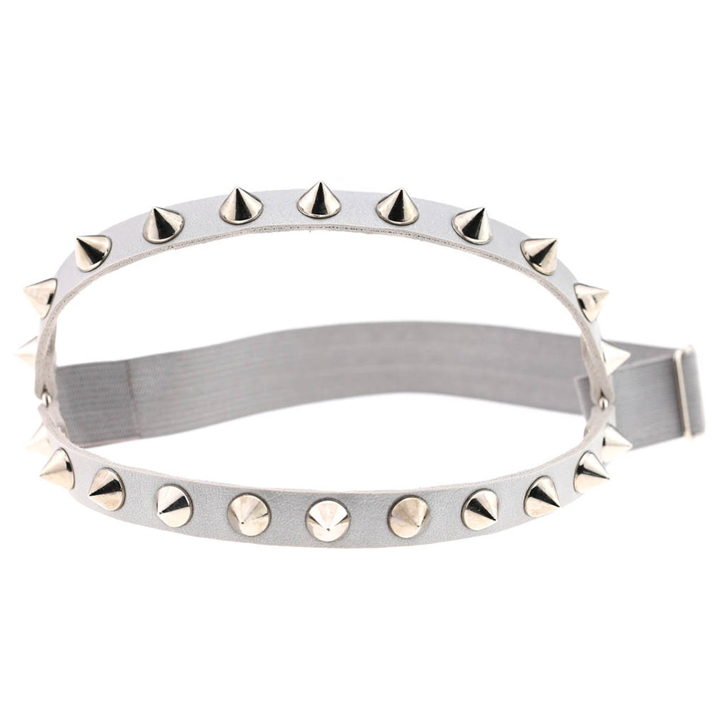 Fashion Punk Women Faux Leather Rivet Spike Sexy Leg Ring Stocking Body Jewelry