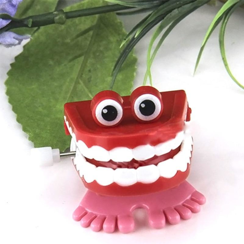Cute Cartoon Jumping Tooth Baby Kids Dental Educational Clockwork Wind-up Toy