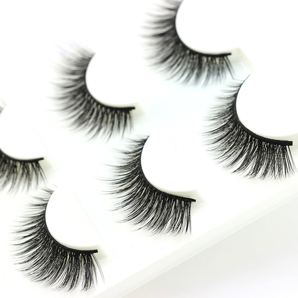 3 Pairs Soft False Eyelash Long Thick Women Beauty Makeup Extension Eye Lashes