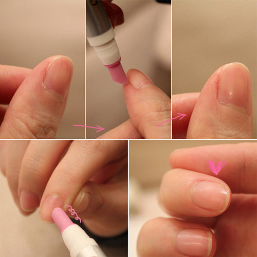 Professional Nail Art Cuticle Removing Quartz Powder Manicure Tool Polishing Pen