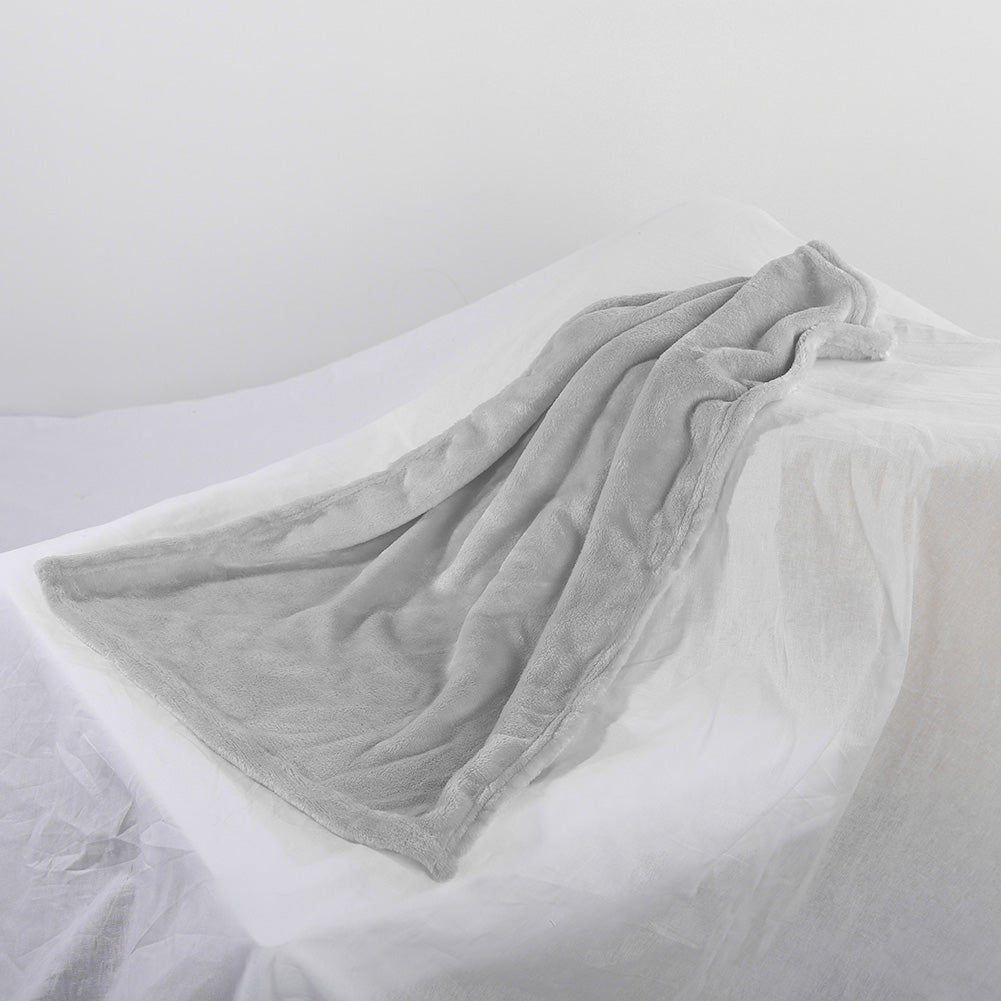 Super Soft Solid Color Thickened Warm Flannel Blanket Sofa Bedroom Throw Rug