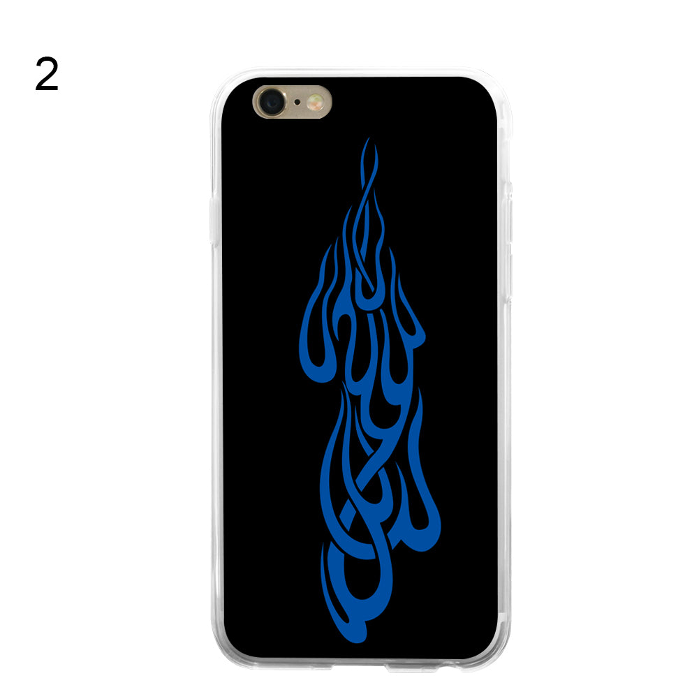 Flame Pattern Plastic Phone Case Cover for iPhone 6 7 Samsung Galaxy S4 S5