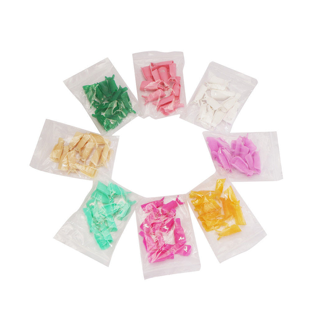 10Pcs Plastic Nail Soak Off UV Gel Art Polish Remover Wrap Gelish Clip Caps