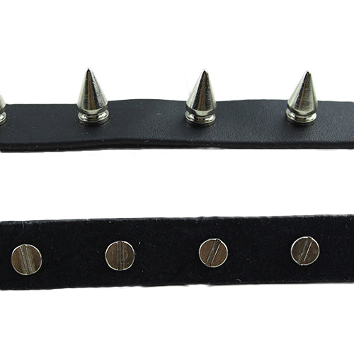 Gothic Men Women Unisex Faux Leather Spike Rivet Choker Punk Necklace Jewelry