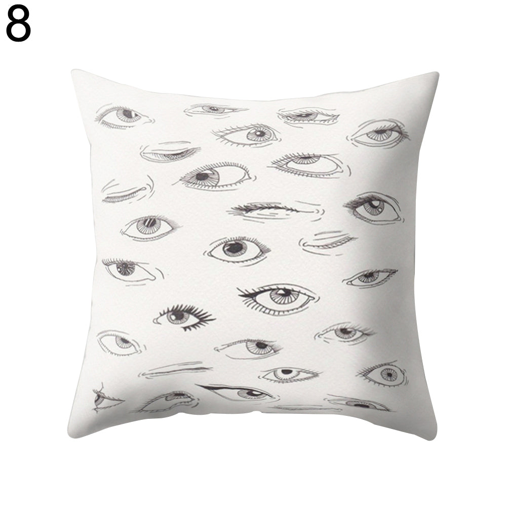 Eyes Print Pattern Throw Pillow Case Bed Sofa Waist Cushion Cover Home Decor