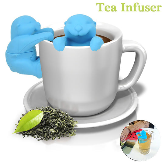 Novelty Leaf Strainer Herbal Spice Filter Silicone Animal Sloth Tea Infuser