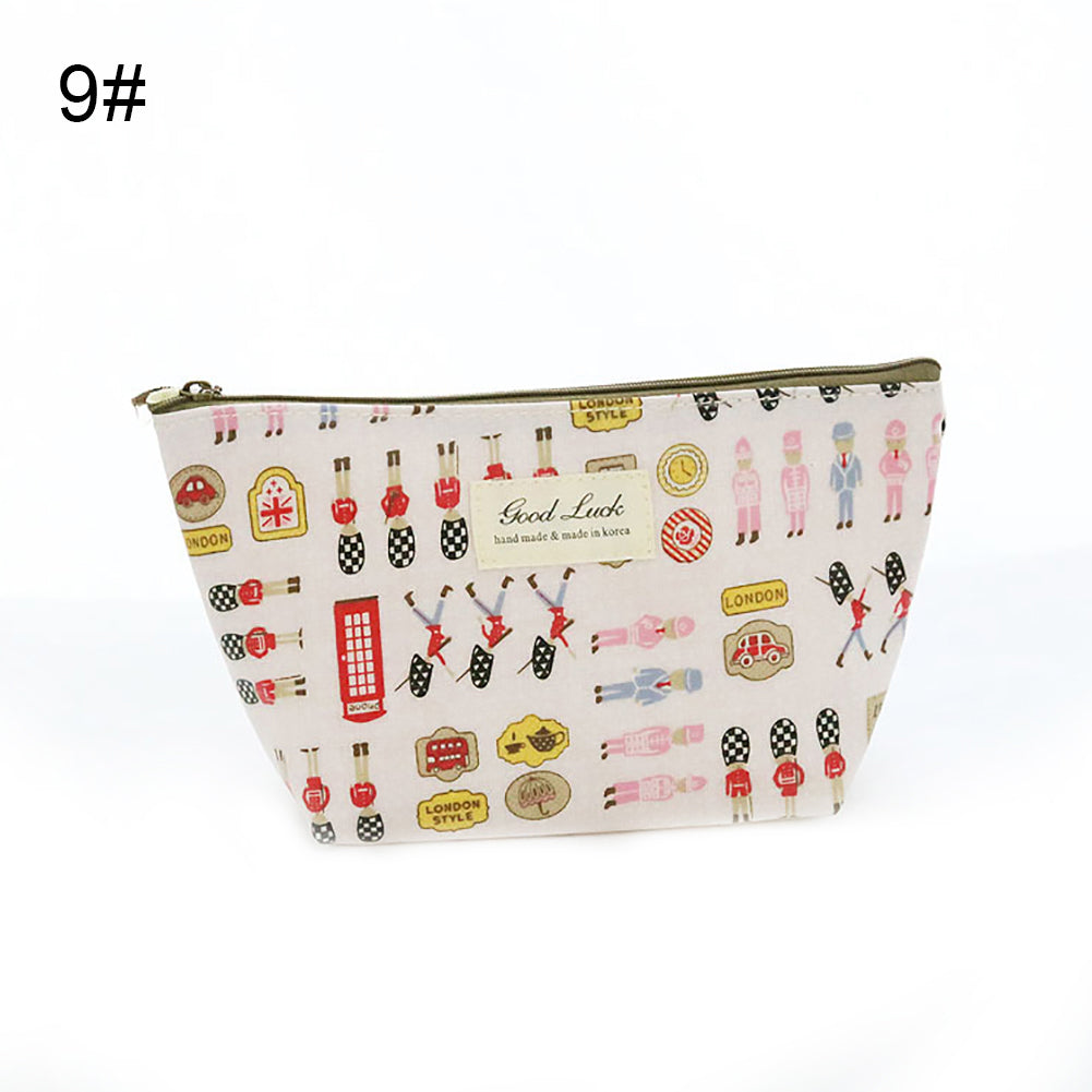 Cartoon Fruit Animals Women Cosmetic Make up Storage Bag Organizer Zipper Pouch