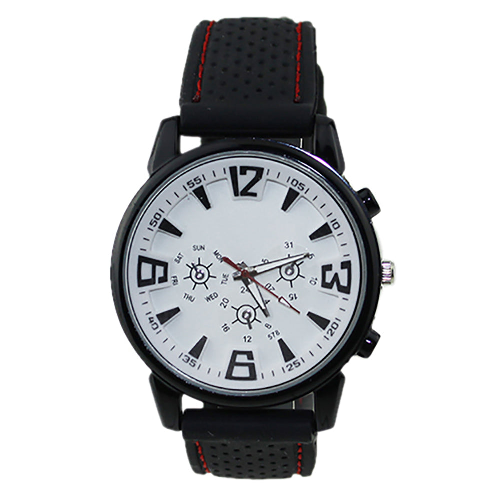Fashion Military Pilot Aviator Army Style Silicone Men Outdoor Sport Wrist Watch