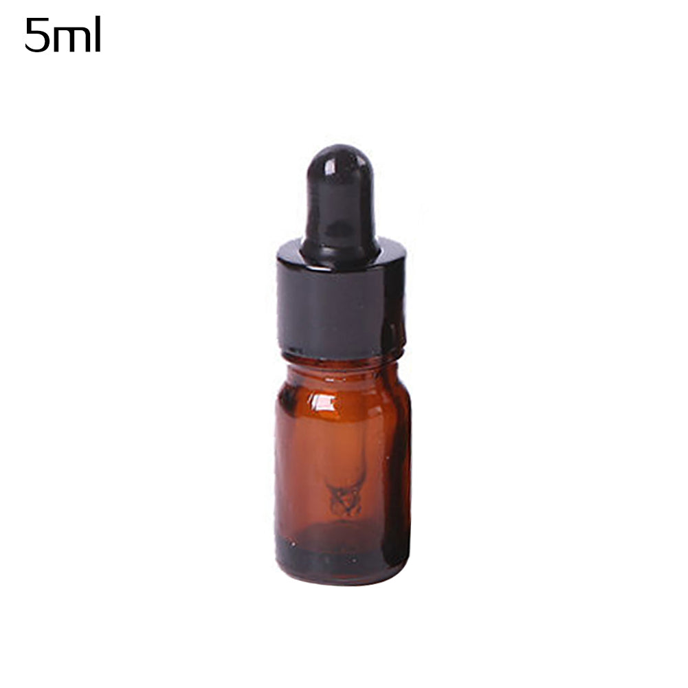 5ml-100ml Mini Amber Glass Liquid Reagent Pipette Bottle Eye Dropper Empty