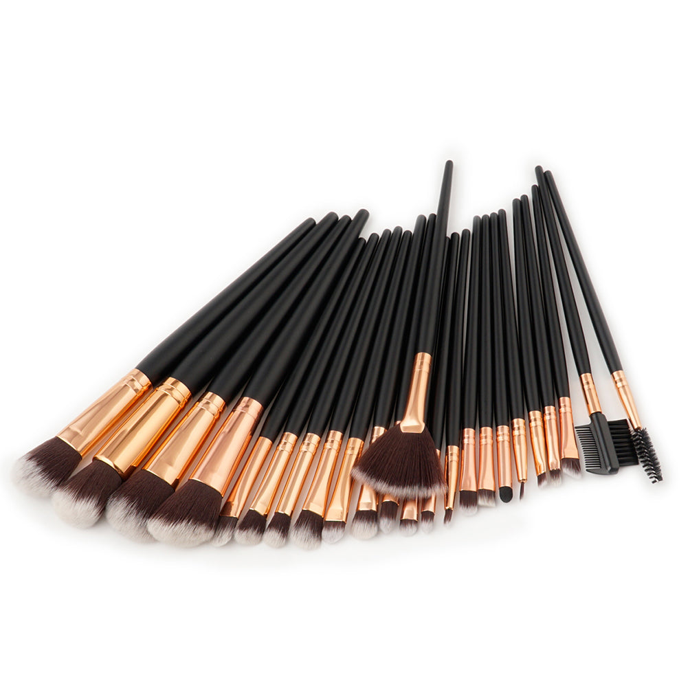24Pcs Pro Makeup Foundation Powder Eye Shadow Liner Lip Nose Brushes Set Beauty