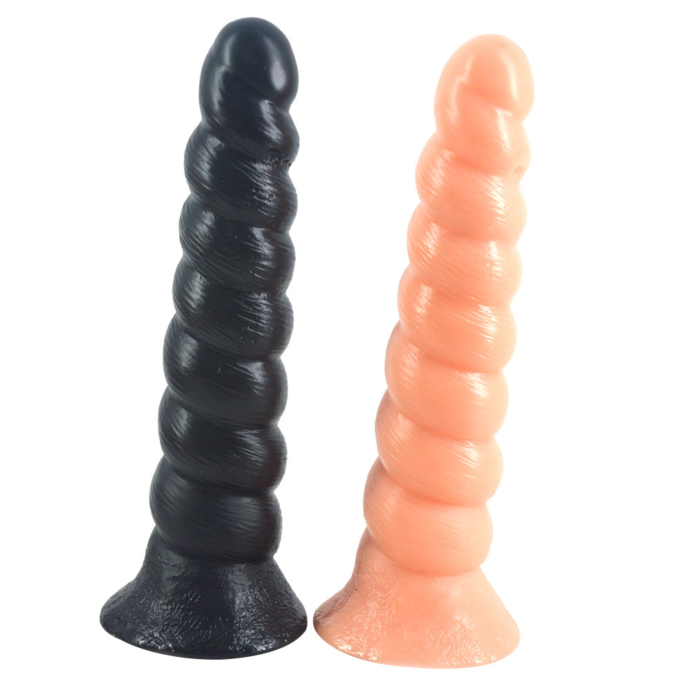 Simulation Conch Spiral Butt Plug Dildo Sucker Women Men Adult Products Sex Toys