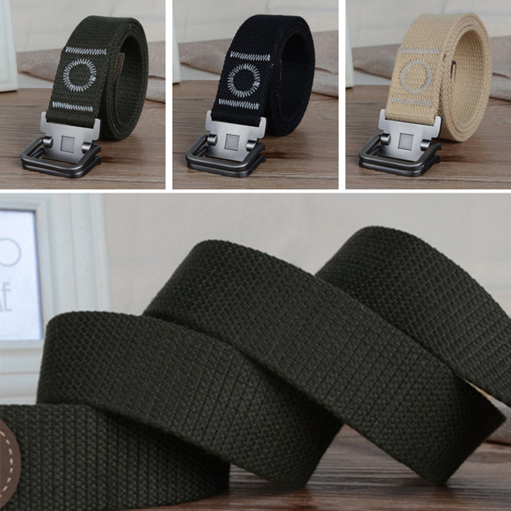 47inch 3.8cm Fashion Men's Canvas Belt Casual Wrist Strap Waistband Xmas Gift