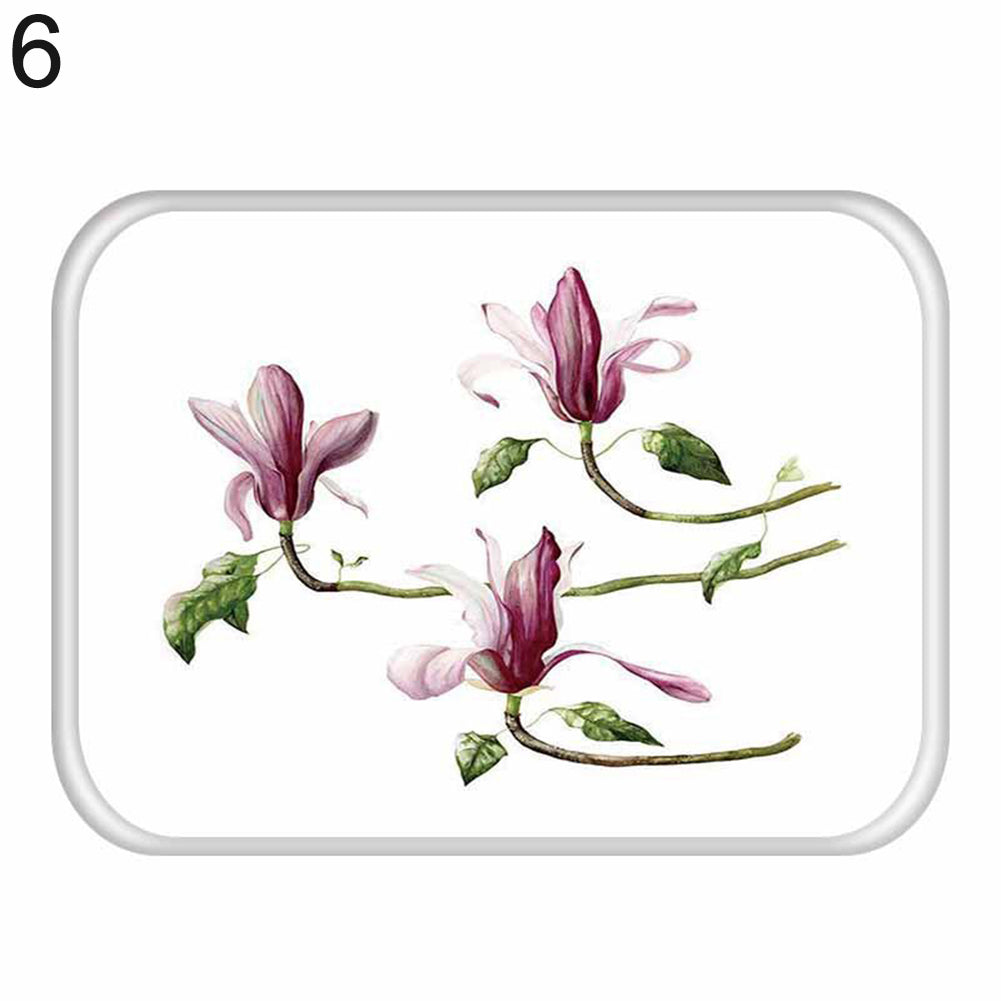Soft European Style Flower Floral Rug Doormat Bathroom Bedroom Floor Carpet