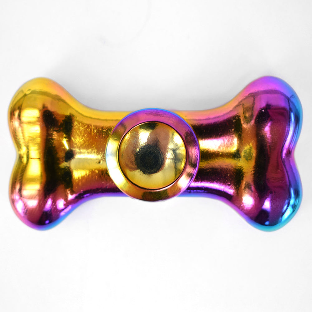 EDC Rainbow Bone Shape Hand Spinner Focus Fidget Finger Desk Toy for ADHD ADD
