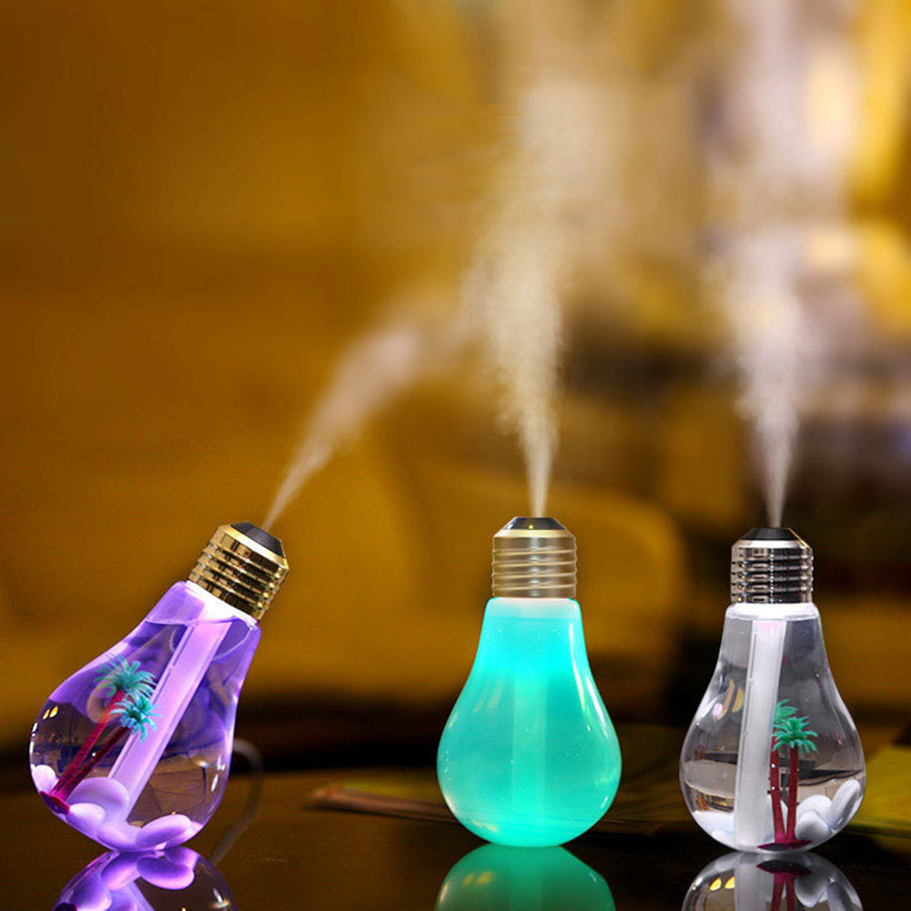 Mini Bulb Air Humidifier Diffuser Essential Oil Ultrasonic Aroma Mist Purifier