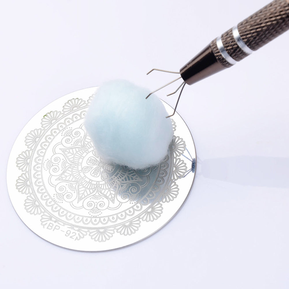 Manicure Saver Cotton Claw Clean Template Nail Stamping Plates Tool Art Set