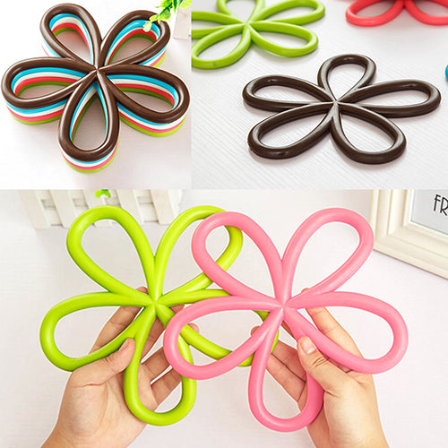 New Flower Shape PVC Anti-Slip Table Insulation Mat Heat Pad Kitchen Placemats