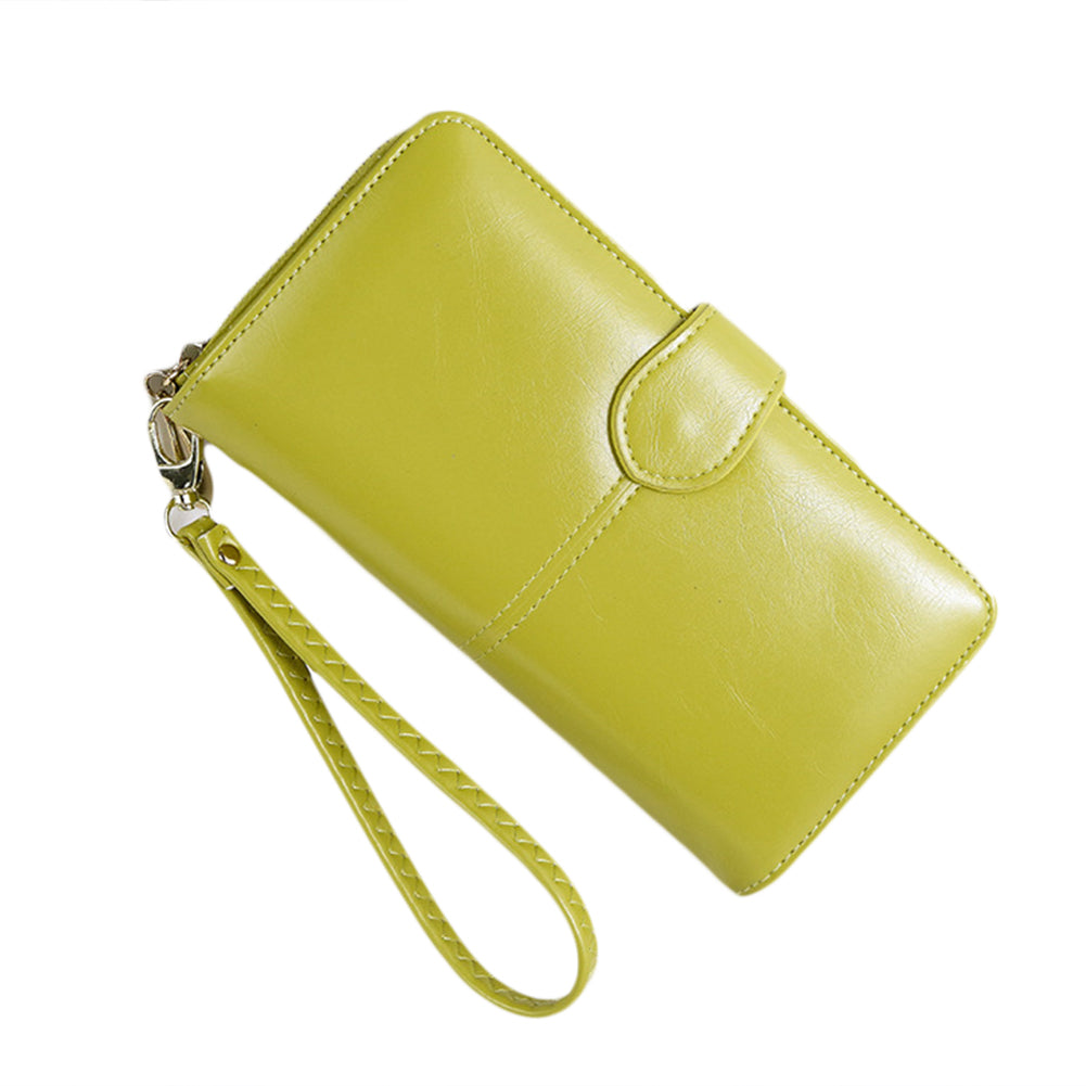 Women Fashion Faux Leather Purse Cash Card Storage Large Capacity Long Wallet