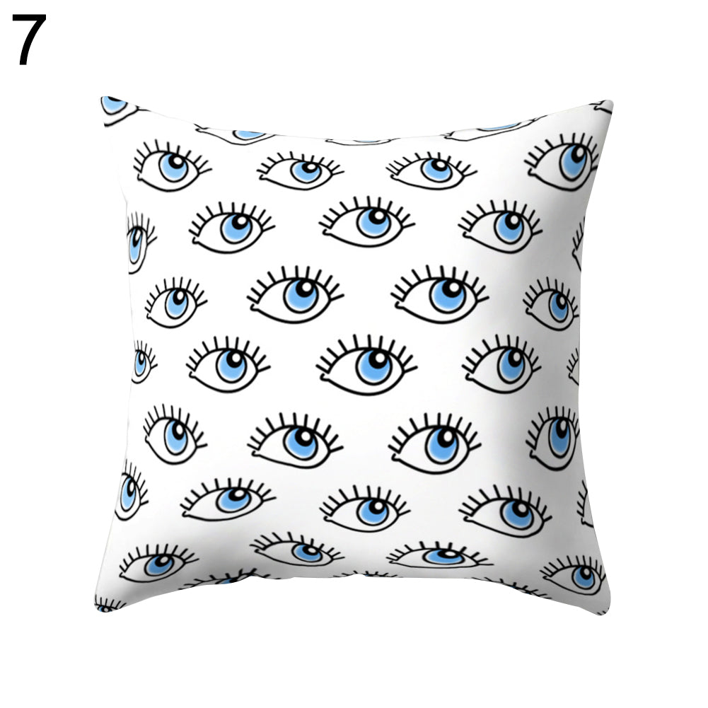 Eyes Print Pattern Throw Pillow Case Bed Sofa Waist Cushion Cover Home Decor