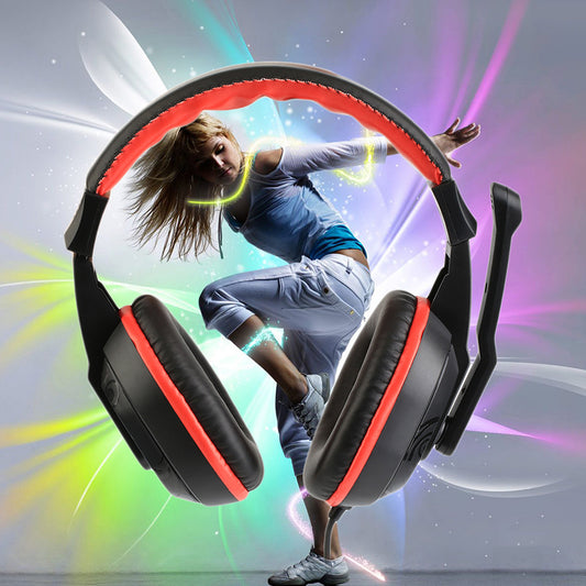 Fashion Gaming Music Headset Stereo Earphone Wired Computer Headphone with Mic