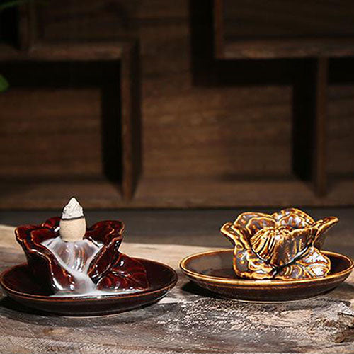 Classic Chinese Style Ceramic Incense Burner Holder Ornament Buddhist Censer