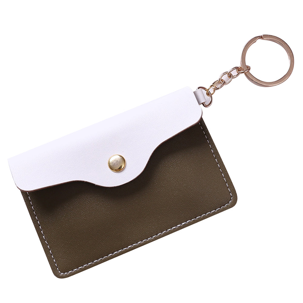 Lovely Faux Leather Women Girls Coin Purse Card Bag Mini Wallet with Keyring